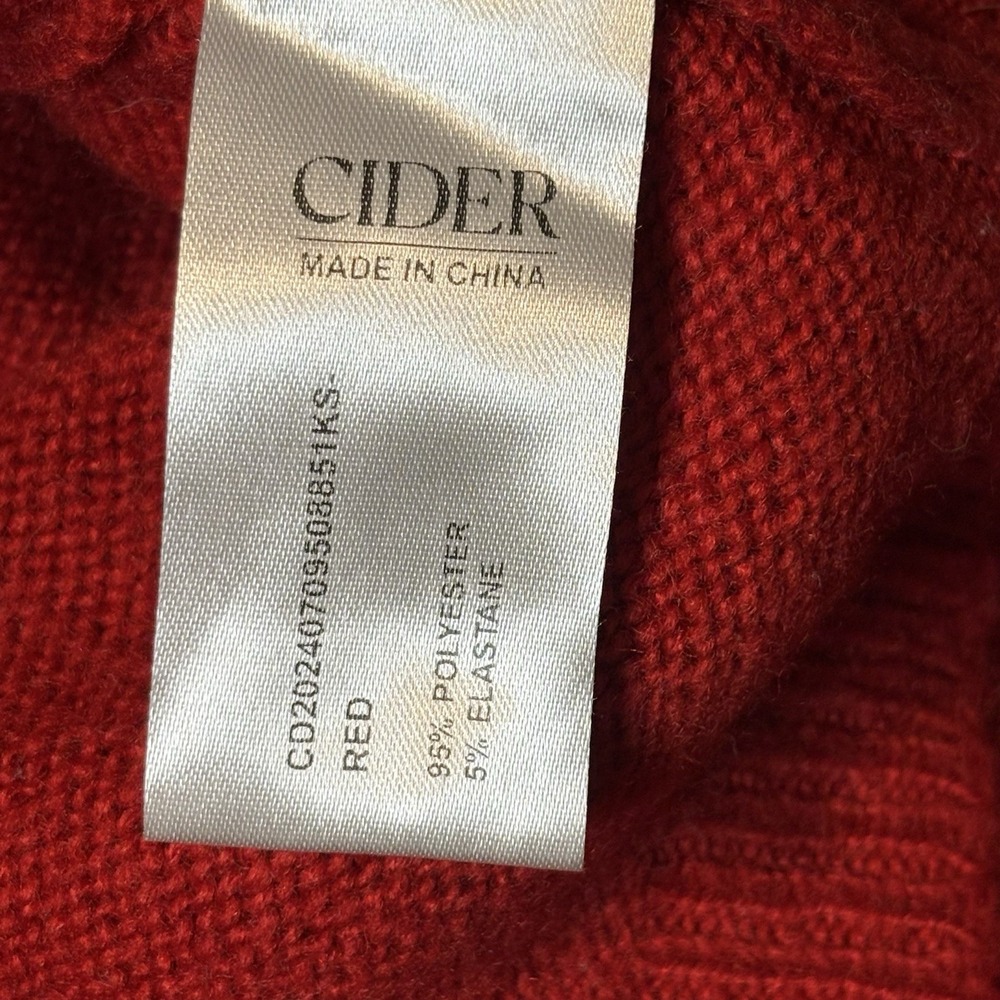 Cider Sweater Red Large Cropped Edgy Skull Goth Alt Grunge Alternative Punk - Picture 9 of 10